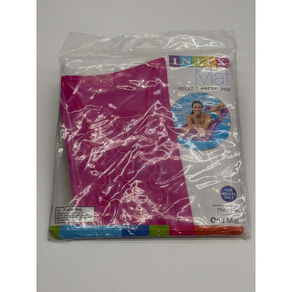 Intex Relax-A-Mat‎ Lounge Inflatable Pool Float Hot Pink 59718TT 72x27 Adult NEW